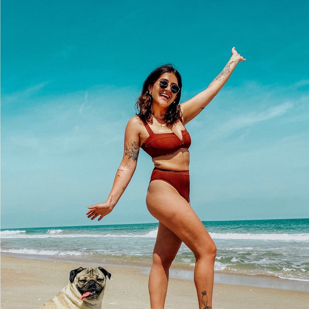 L*SPACE bikini rust orange